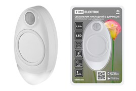 TDM Светильник накладной светодиодный "Светлячок", 0,2 Вт, 1xCR2450, дат. движ. и освещ. SQ0329-3611