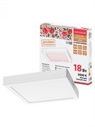 TDM Светильник светодиодный накладной "Даунлайт НАРОДНЫЙ" квадрат СПО (белый) алюминий 18Вт 3000К SQ0329-4206