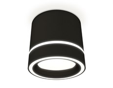 Ambrella Комплект накладного светильника с акрилом XS8111004 SBK/FR черный песок/белый матовый GX53 (C8111, N8434) XS8111004