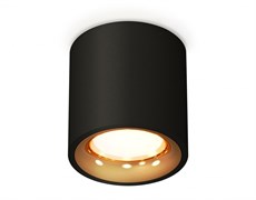 Ambrella Комплект накладного светильника XS7532024 SBK/PYG черный песок/золото желтое полированное MR16 GU5.3 (C7532, N7014) XS7532024