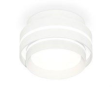 Ambrella Комплект накладного светильника с акрилом XS8412004 SWH/FR белый песок/белый матовый GX53 (C8412, N8477) XS8412004