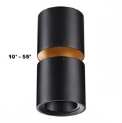 Novotech 359338 OVER NT24 000 черный Светильник накладной светодиодный IP20 LED 10W/3W 3000K 1090Лм 170-265V ARISTO 359338