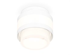 Ambrella Комплект накладного светильника с акрилом XS8418001 SWH/FR белый песок/белый матовый GX53 (C8418, N8401) XS8418001