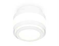 Ambrella Комплект накладного светильника с акрилом XS8418002 SWH/FR белый песок/белый матовый GX53 (C8418, N8412) XS8418002