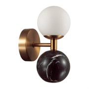 Odeon Light Настенный светильник MIDCENT ODL25 LOLLA под латунь/металл/стекло/черный мрамор IP20 LED 1*6W 3000K 220V 4361/6WL 4361/6WL