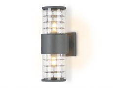 Ambrella Светильник уличный настенный архитектурный ST2523/2 GR/CL серый/прозрачный IP54 E27/2 max 11W 305*110*155 ST2523