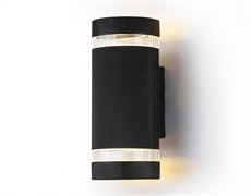 Ambrella Светильник уличный настенный архитектурный ST2562/2 BK/CL черный/прозрачный IP54 GU10/2 max 35W 235*100*65 ST2562
