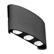 ST LUCE Черный кварцевый Светильник уличный настенный LED 6*1W SL089.401.06