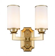 Favourite 2621-2W настенный светильник Каркас цвета латунь, плафоны из белого матового стекла 2621-2W