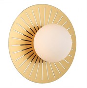 Favourite Светильник настенный каркас черного цвета в сочетании с золотым, белое выдувное стекло 2356-1W