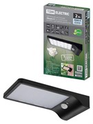 TDM Светильник настенный "Феникс 4" на солн. батарее с датч. движ., 2 Вт, IP65, пластик, черн. SQ0330-0182