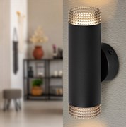 ЭРА Светильник настенный WL50 BK/BK 2*GU10 2*12Вт IP20 черный Б0061193