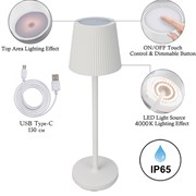 Arte Lamp A1616LT-1WH FUYUE Настольная лампа беспроводная LED  IP65 LED A1616LT-1WH