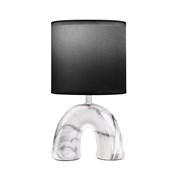 Светильник декоративный настольный Форте, основание дуга под белый мрамор, черный абажур, цоколь Е27, 60Вт REXANT 603-1023