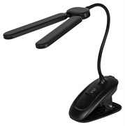 ЭРА Настольный светильник ЭРА NLED-512-6W-BK светодиодный аккумуляторный на прищепке черный Б0057208