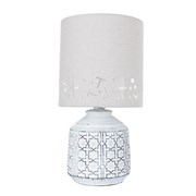Arte Lamp A4007LT-1WH BUNDA Настольная лампа белая керамика, серый текстиль A4007LT-1WH