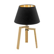 Eglo 97515 Настольная лампа CHIETINO, 1х60W (E27), 260, H440, дерево, cталь, натуральный, черный 97515