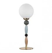 Odeon Light 5405/1T MODERN ODL_EX24 83 золотой/коричневый/голубой/белый матов./металл/керамика/стекло Настольная лампа E14 1*40W PALLE 5405/1T