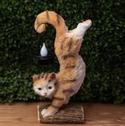 ЭРА Светильник уличный ERASF22-01 на солнечных батареях садовый Кот Акробат 37 см Б0053352