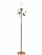 Odeon Light 5431/12FL L-VISION ODL_EX25 125 золотой(под латунь)/белый градиент/беж./зеленый/ металл/стекло/керамика Торшер LED 12W 4000K LARK 5431/12FL