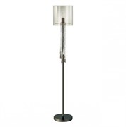 Odeon Light 4890/1F HALL ODL_EX23 43 черный хром/дымчатый/ металл/стекло Торшер E27 1*40W NICOLE 4890/1F