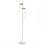 Evoluce SL1142.505.01 торшер белый, светлое дерево E27 2*60W SL1142.505.01