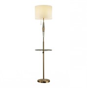 Odeon Light 5403/1F CLASSIC ODL_EX24 77 бронзовый/светло-коричневый/кремовый/металл/керамика/ткань Торшер E27 1*60W LATTE 5403/1F