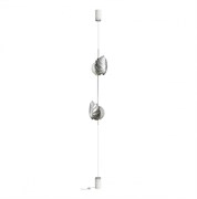 Odeon Light 4865/2FC MODERN ODL_EX22 45 серебристый/белый/стекло Натяжной торшер с выкл. E14 2*40W JUNGLE 4865/2FC
