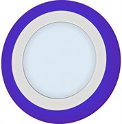 Italmac Piatto LED R 12+6 6000K BLUE Светодиодный светильник 18Вт 6000K световой поток 1020Лм размеры 195*25мм врезное отверстие 155мм подсветка синяя Piatto LED R 12+6 6000K BLUE