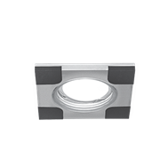 Gauss Светильник Aluminium Gu5.3 1/30 квадрат, хром/черный AL008
