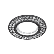 Gauss Светильник Strass Gu5.3 1/30 круг, кристал/черный CA035