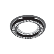 Gauss Светильник Strass Gu5.3 1/30 круг, кристал/черный CA038