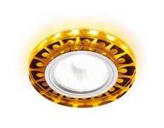 Ambrella ТОЧЕЧНЫЙ СВЕТИЛЬНИК S219 WH/CH/YL матовый/хром/MR16+3W(LED YELLOW) S219 WH/CH/YL