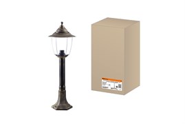 TDM Светильник Прага Эл-11-73-075Б 60 Вт Е27 напольный на стойке h-0.75 м бронза, прозрачный плафон SQ0330-0535