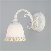 Eurosvet Классическое бра со стеклянным плафоном 60107/1 белый с золотом a045769