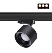 Novotech 358977 PORT NT22 черный Трехфазный трековый светильник с переключ. цв. температуры IP20 LED 3000К\4000К\6000К 12W вниз + 3W вверх 110-265V GI 358977