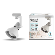 Gauss Светильник трековый конус E27 220V IP20 112*230мм белый однофазный TR014