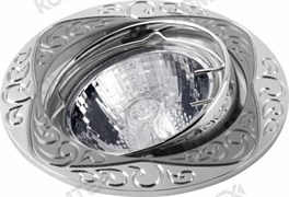 Comtech Lian Светильник галогеновый встраив. круглый литье HR51 1x50W GU5.3 мат.хром/хром/мат.хром CH930711