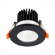 ST LUCE  ST704.448.10 Св-к встр. Черный LED 1*10W 4000K 900Lm Ra>90 38о IP20 D80xH60 170-240V ST704.448.10
