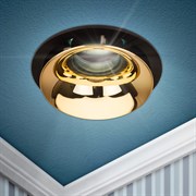 ЭРА Встраиваемый светильник декоративный ЭРА KL103 BK/GD MR16 GU5.3 черный золото Б0056357