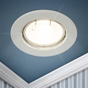 ЭРА Встраиваемый светильник штампованный ST1 SWH MR16 GU5.3 белый матовый Б0059740