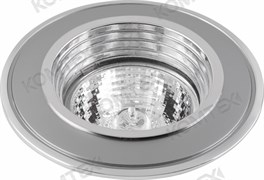 Comtech Crater Светильник галогеновый встраиваемый MR16 1x50W GU5.3 хром/мат.хром/хром P00395