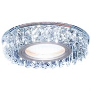 Ambrella Встраиваемый точечный светильник со светодиодной лентой S255 CH хром/прозрачный хрусталь/MR16+3W(LED WHITE) S255 CH