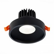 ST LUCE  ST751.448.10 Св-к встр. Черный LED 1*10W 4000K 750Lm Ra>90 38о IP20 D100xH75 170-240V ST751.448.10