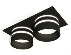 Ambrella Комплект встраиваемого светильника с акрилом XC6526062 SBK/FR черный песок/белый матовый MR16 GU5.3 (C6526, N6236) XC6526062