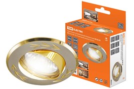 TDM Светильник встраиваемый поворотный СВ 02-01 MR16 50Вт G5.3 матовый никель/золото SQ0359-0001