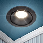 ЭРА Встраиваемый светильник алюминиевый ЭРА KL100 BK MR16 GU5.3 черный Б0055585