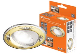 TDM Светильник встраиваемый поворотный СВ 02-04 MR16 50Вт G5.3 перламутровое золото/хром SQ0359-0011