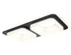 Ambrella Комплект встраиваемого светильника с акрилом XC7906013 SBK/FR черный песок/белый матовый MR16 GU5.3 (C7906, N7755) XC7906013