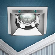 ЭРА Встраиваемый светильник декоративный ЭРА KL102 WH/CH MR16 GU5.3 белый хром Б0056354